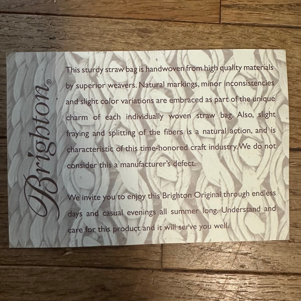 Brighton Straw Crossbody Bag Brown Faux Croc Leather Trim Heart Accents Boho Y2K - Picture 2 of 11